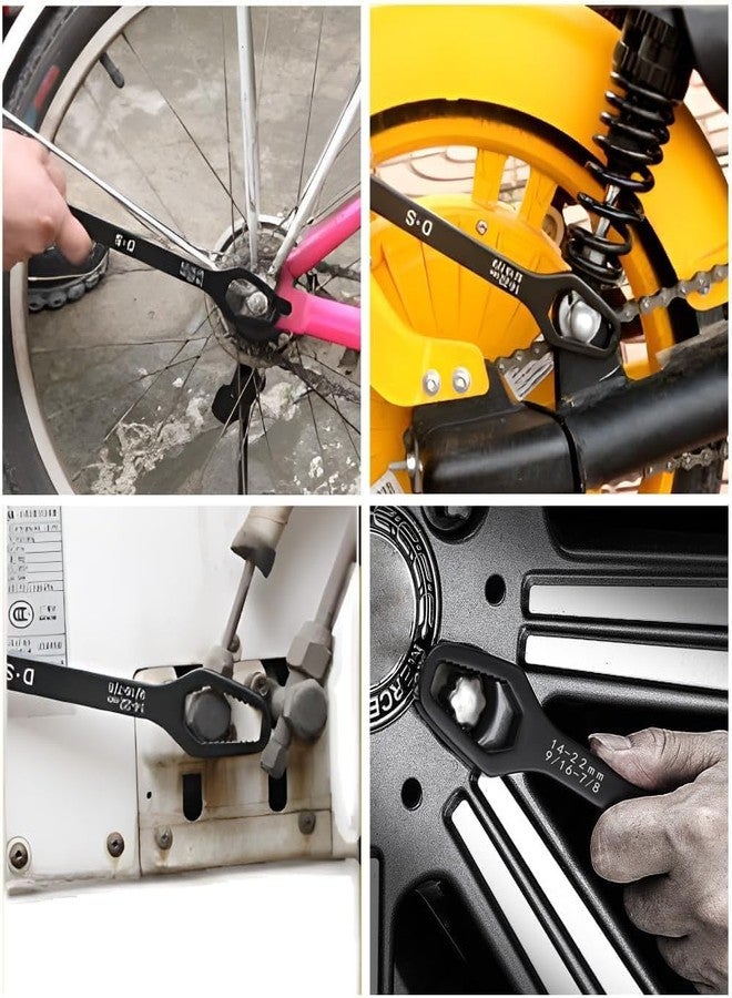 VANITYA 2pcs All in One Universal Torx Wrench Spanner Set, Torx Spanner Tools for Screws and Nuts, Double-Ended Self-Tightening Adjustable Hand Wrench Tools for Outdoor Home Car Repair 3-17mm & 8-22mm - Image 3